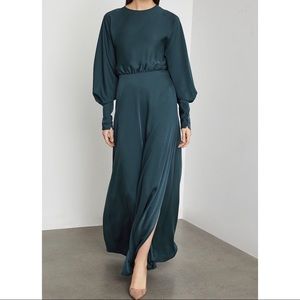 BCBG Full Length Draped Back Dress